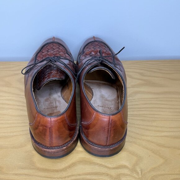 Allen Edmonds Hersey Mens 11.5 D Oxfords Chili Weave Leather Split Toe Derby main image 4